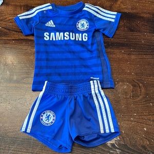 Chelsea Football Kit for baby size 9 months (UK 6-9) top and bottom